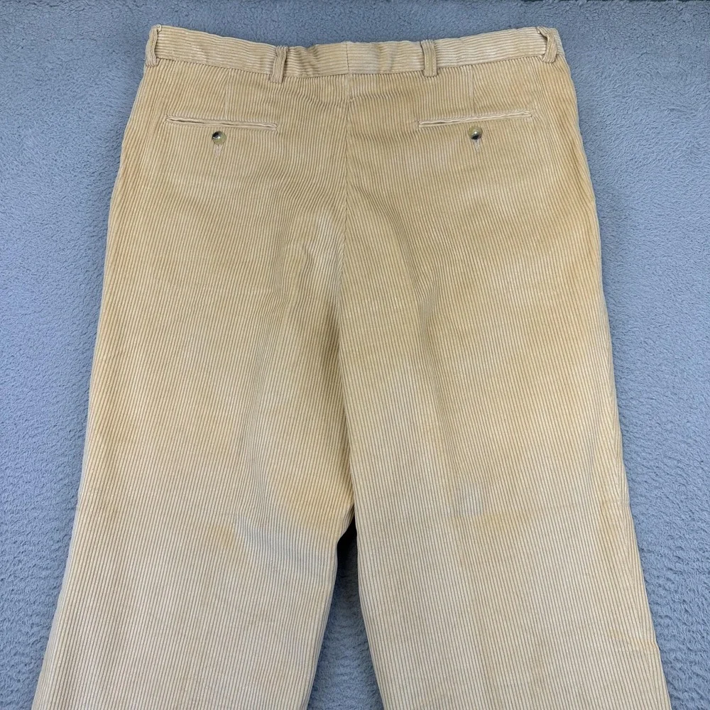 Vineyard Vines Pants Mens 40 Tan Corduroy Straight Leg Casual Cotton‎ Flat Front